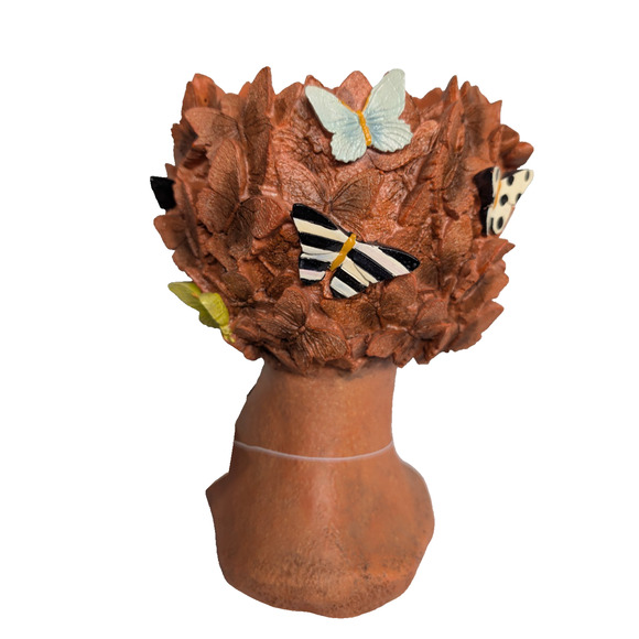 MacKenzie Childs Peresphone Butterfly Head Bust Planter Small 11" Tall - Picture 7 of 8